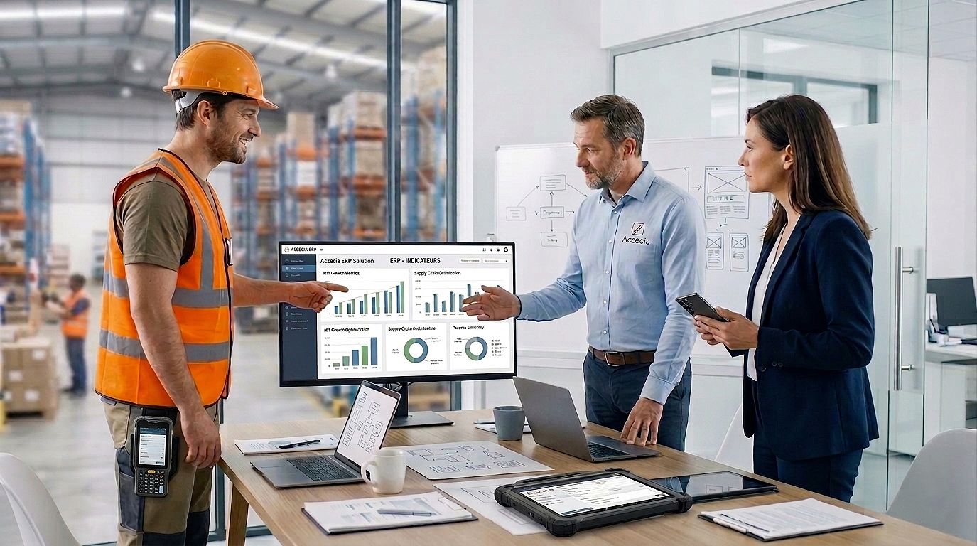 ACCECIA | développement de logiciels sur mesure dont ERP, CRM, WMS, GED, Plannings.