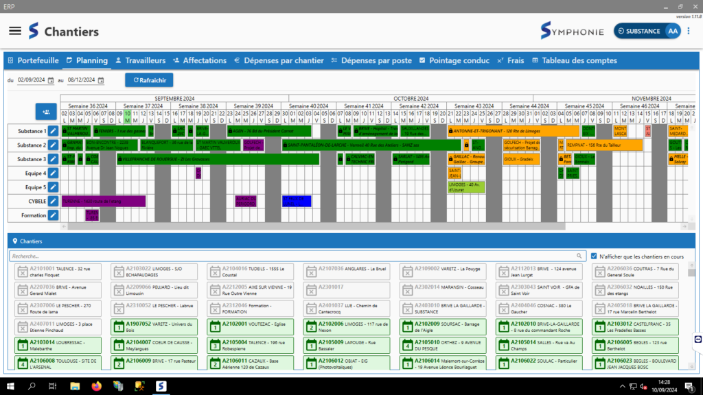 Symphonie-Planning