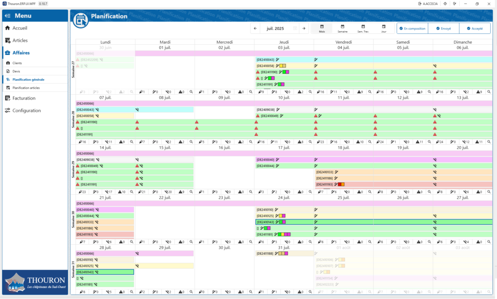 logiciel de Planning sur mesure